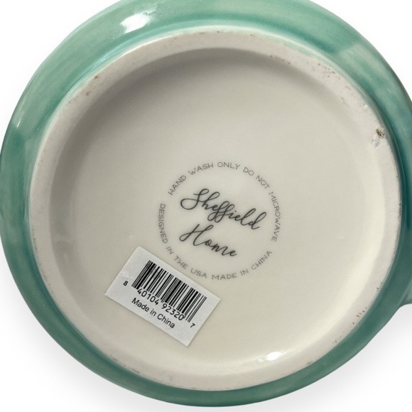 Leopard Stoneware Coffee Mug Sheffield Home 18‎ oz Green Aquamarine New - Picture 6 of 6